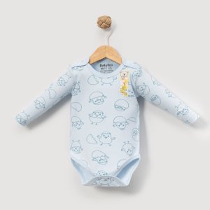 ✨ Kız & Erkek Bebeklere Özel Çıtçıtlı Pamuklu Mavi Civciv Body | Maksimum Rahatlık ve Kolay Giydirme